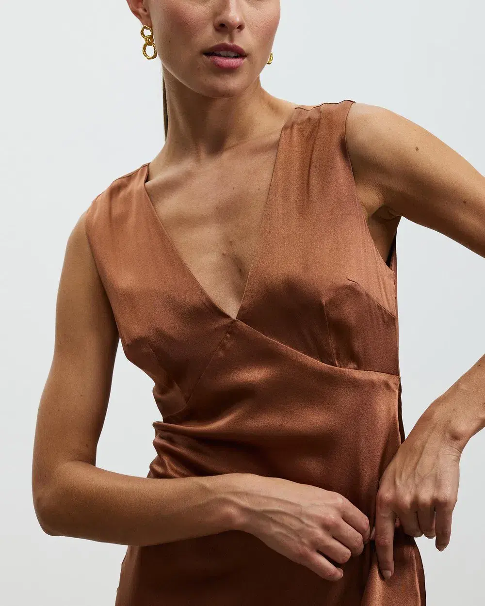 Hansen & Gretel Jessa Dress Fudge Size XS / AU 6 for rent on The Volte - main image