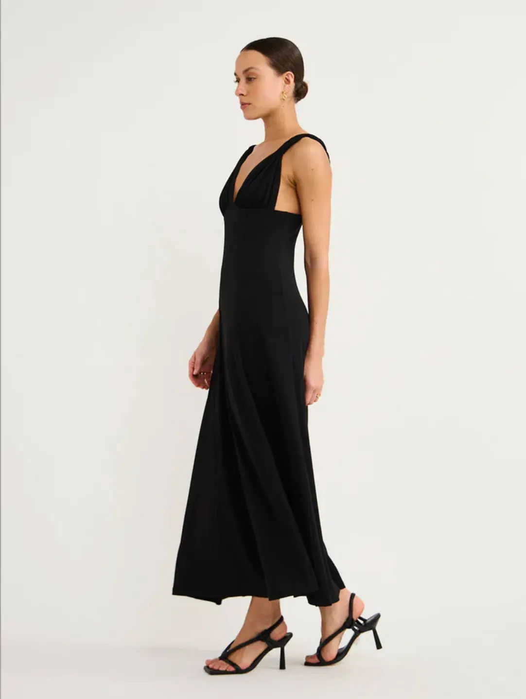 Hansen and Gretel Campari Jersey Midi Dress Black Size XS / AU 6 - Image 5