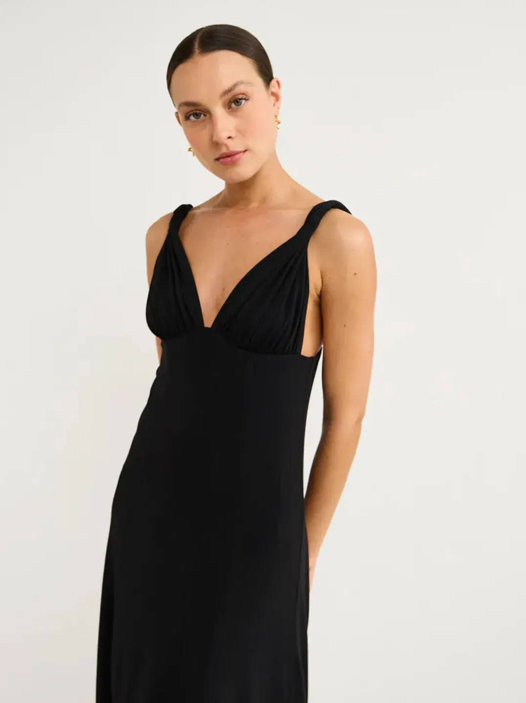 Hansen and Gretel Campari Jersey Midi Dress Black Size XS / AU 6 for rent on The Volte - main image