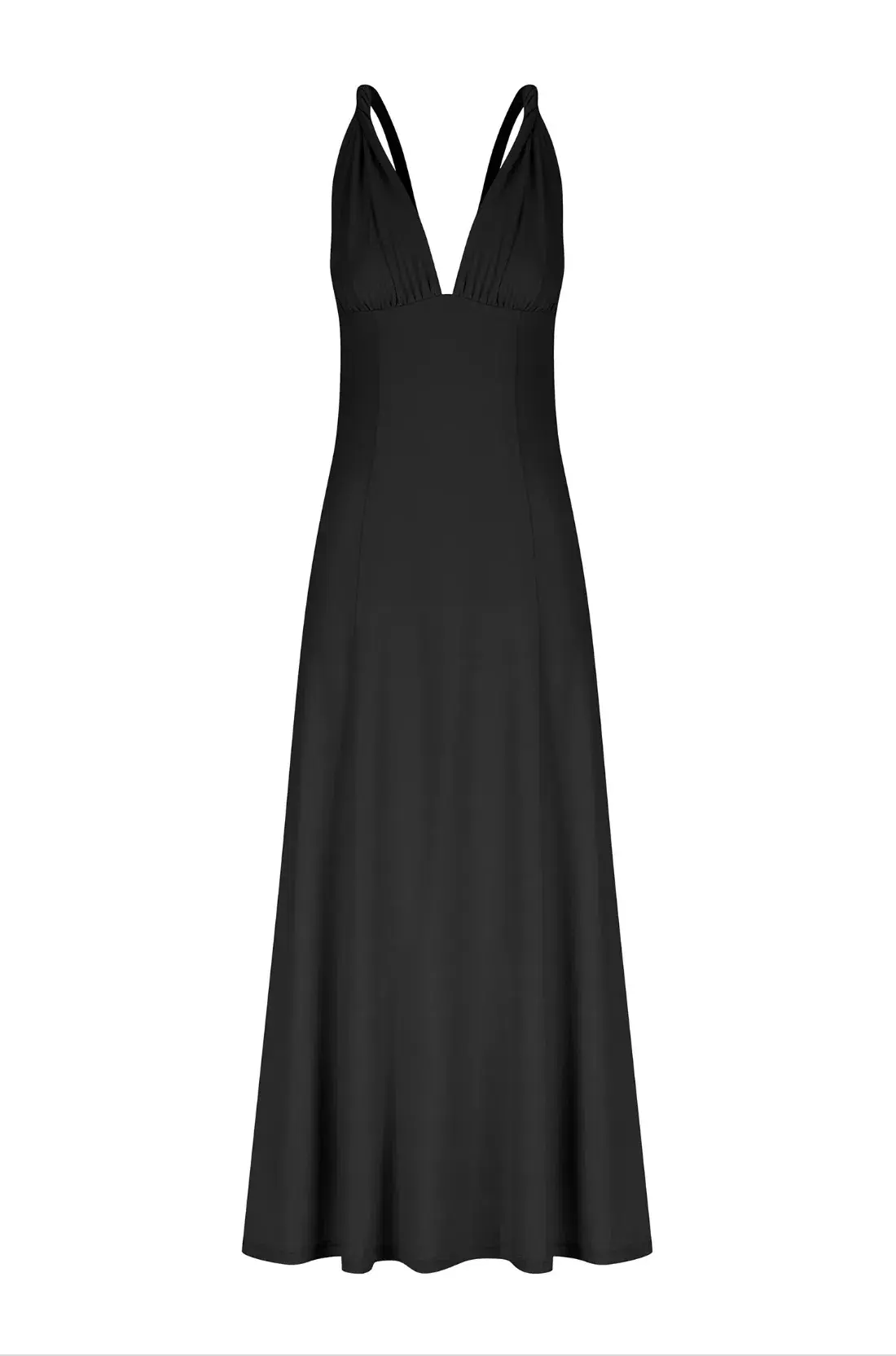 Hansen and Gretel Campari Jersey Midi Dress Black Size XS / AU 6 - Image 8
