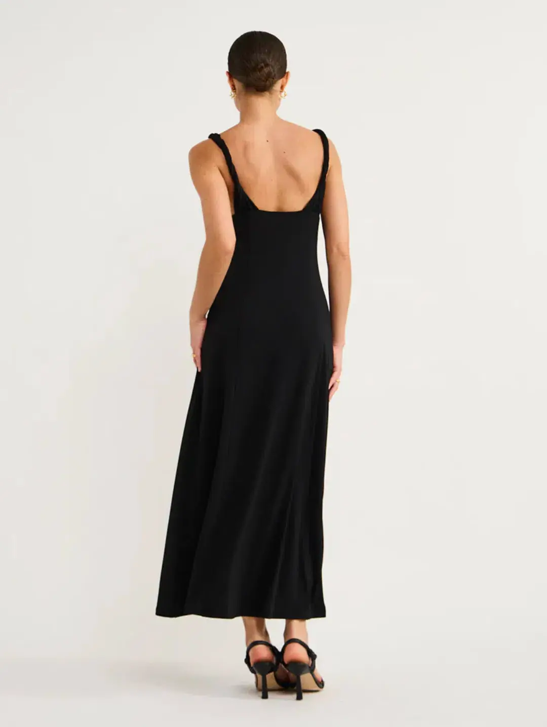 Hansen and Gretel Campari Jersey Midi Dress Black Size XS / AU 6 - Image 3