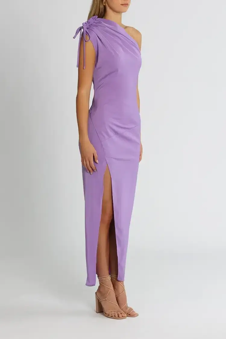 By Johnny Jasmine One Shoulder Dress Lavender Size 8  - Image 4