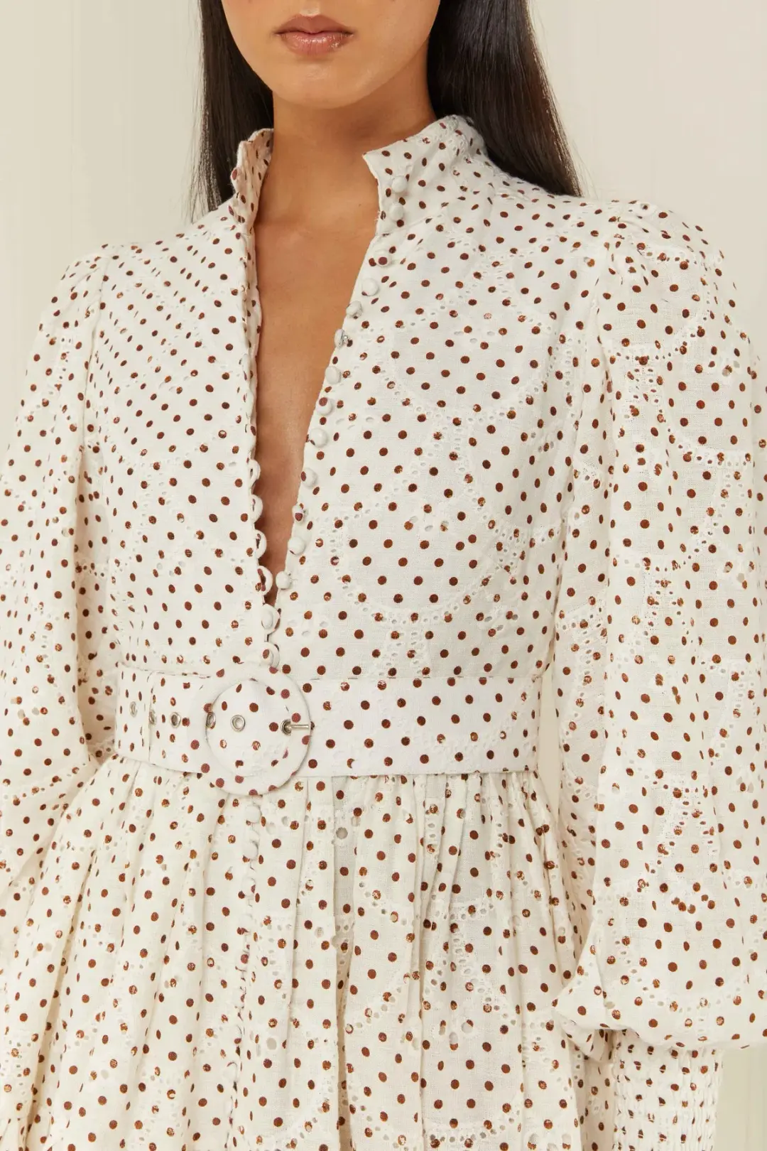 Palm Noosa Alto Mini Dress in Polka Dot Print Size 14 for rent on The Volte - main image