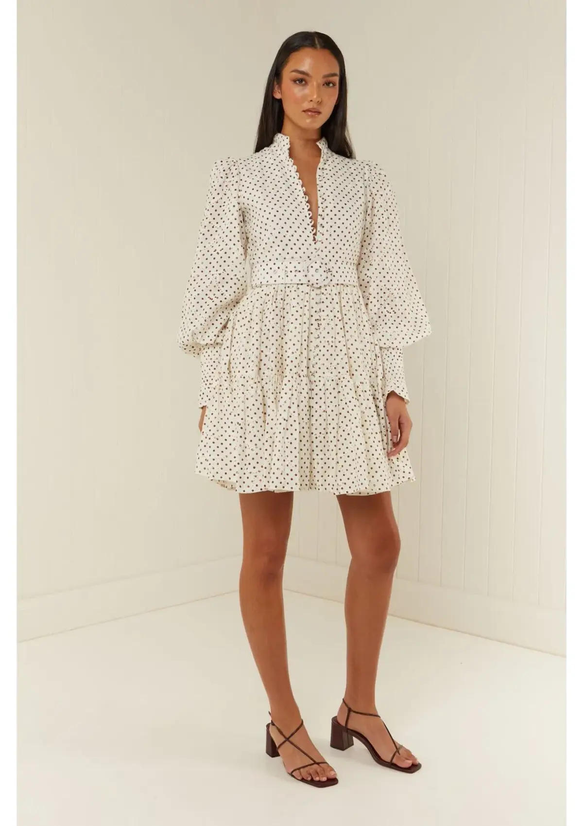 Palm Noosa Alto Mini Dress in Polka Dot Print Size 14 - Image 1