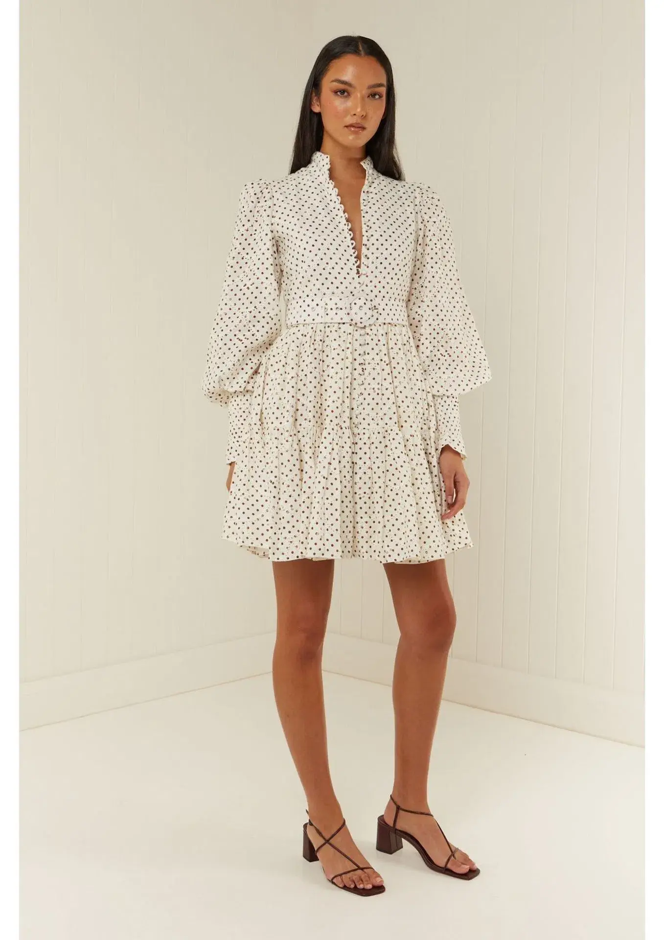 Palm Noosa Alto Mini Dress in Polka Dot Print Size 14 - Image 1