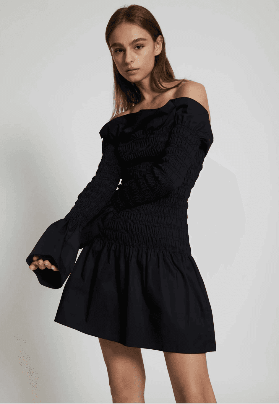 Dion Lee Shirred Mini Dress Black Size 8 - Image 2