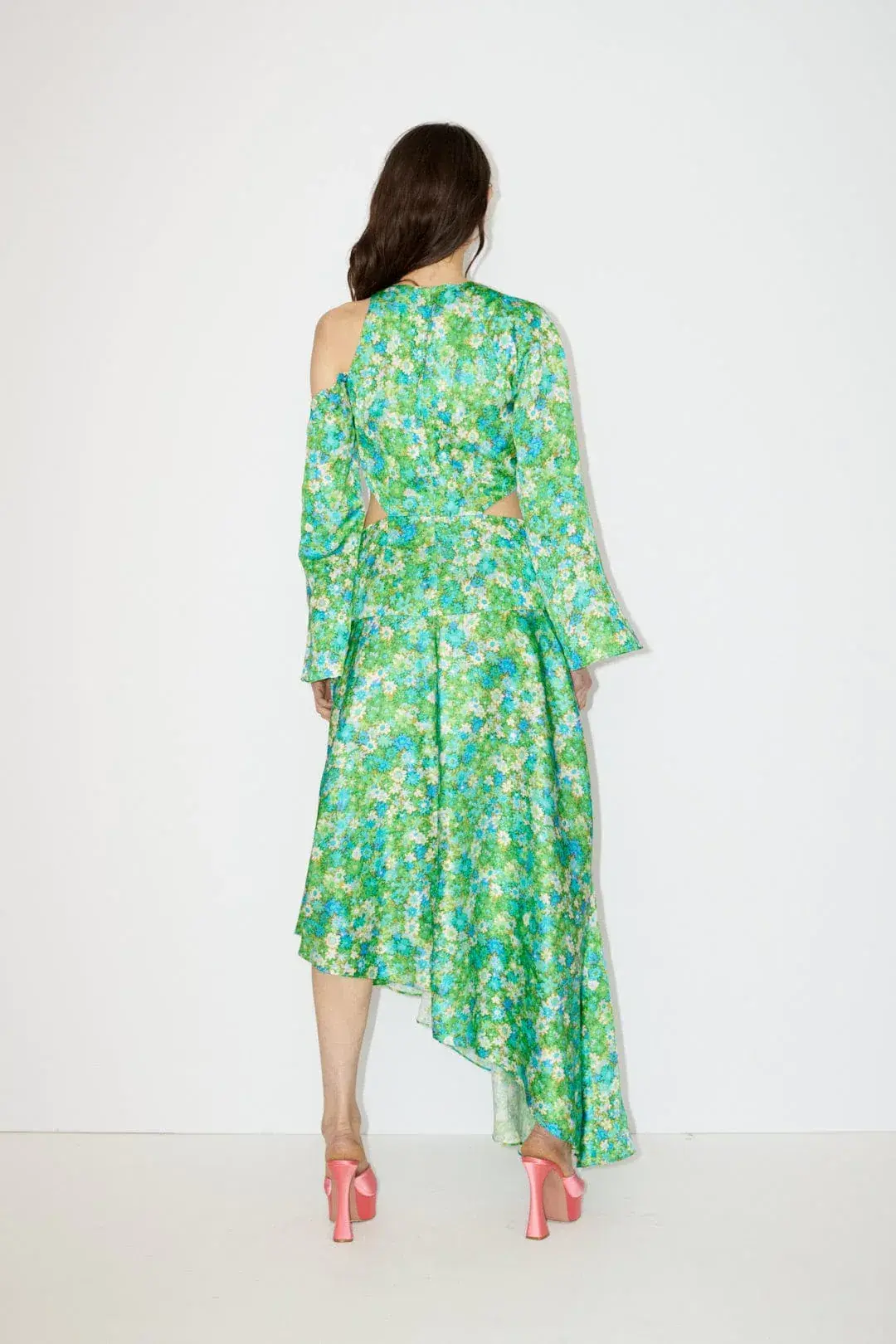 Alemais Cassandra Cut Out Midi Turquoise Dress Green Size 8  - Image 3
