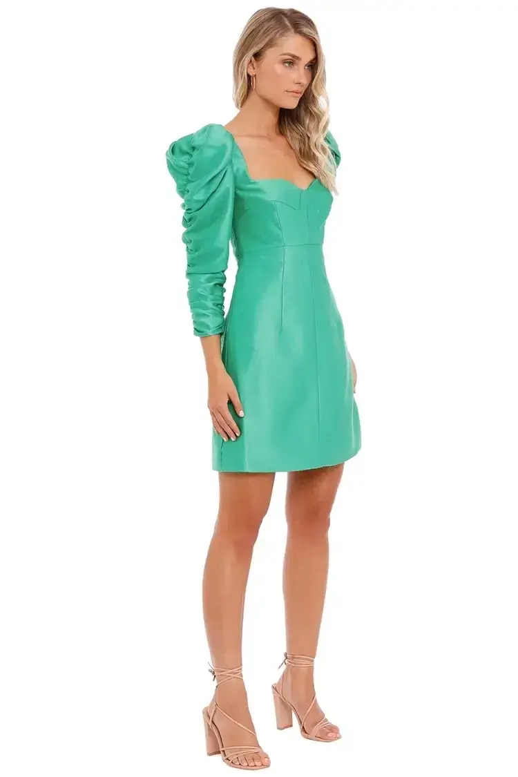 Nicola Finetti Natalia Dress in Green Size 12 for rent on The Volte - main image