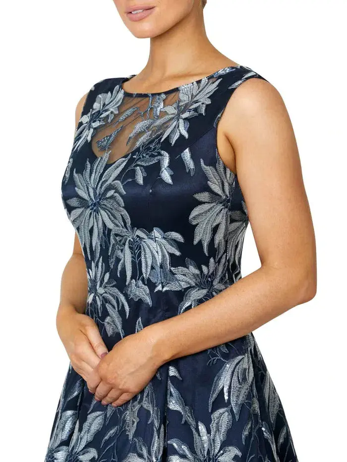 Anthea Crawford Blue Floral Dress Floral Size 10  - Image 1