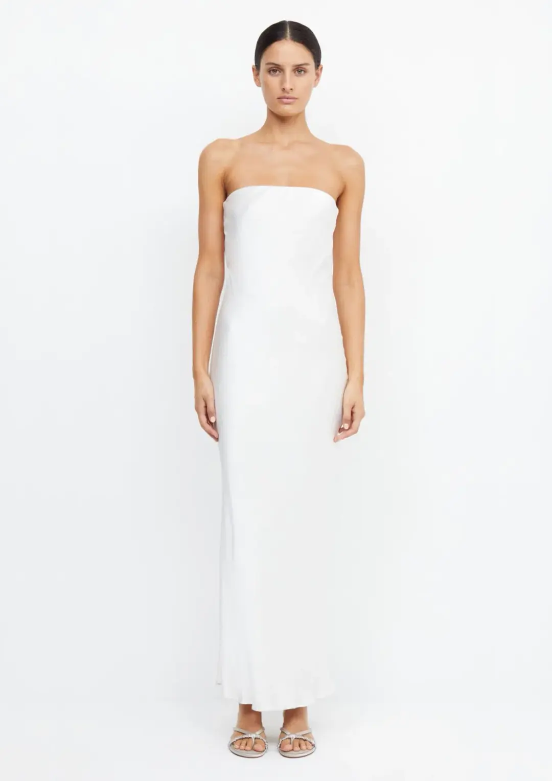 Bec & Bridge Moon Dance Strapless Maxi Dress in Ivory Size 8 for rent on The Volte - main image