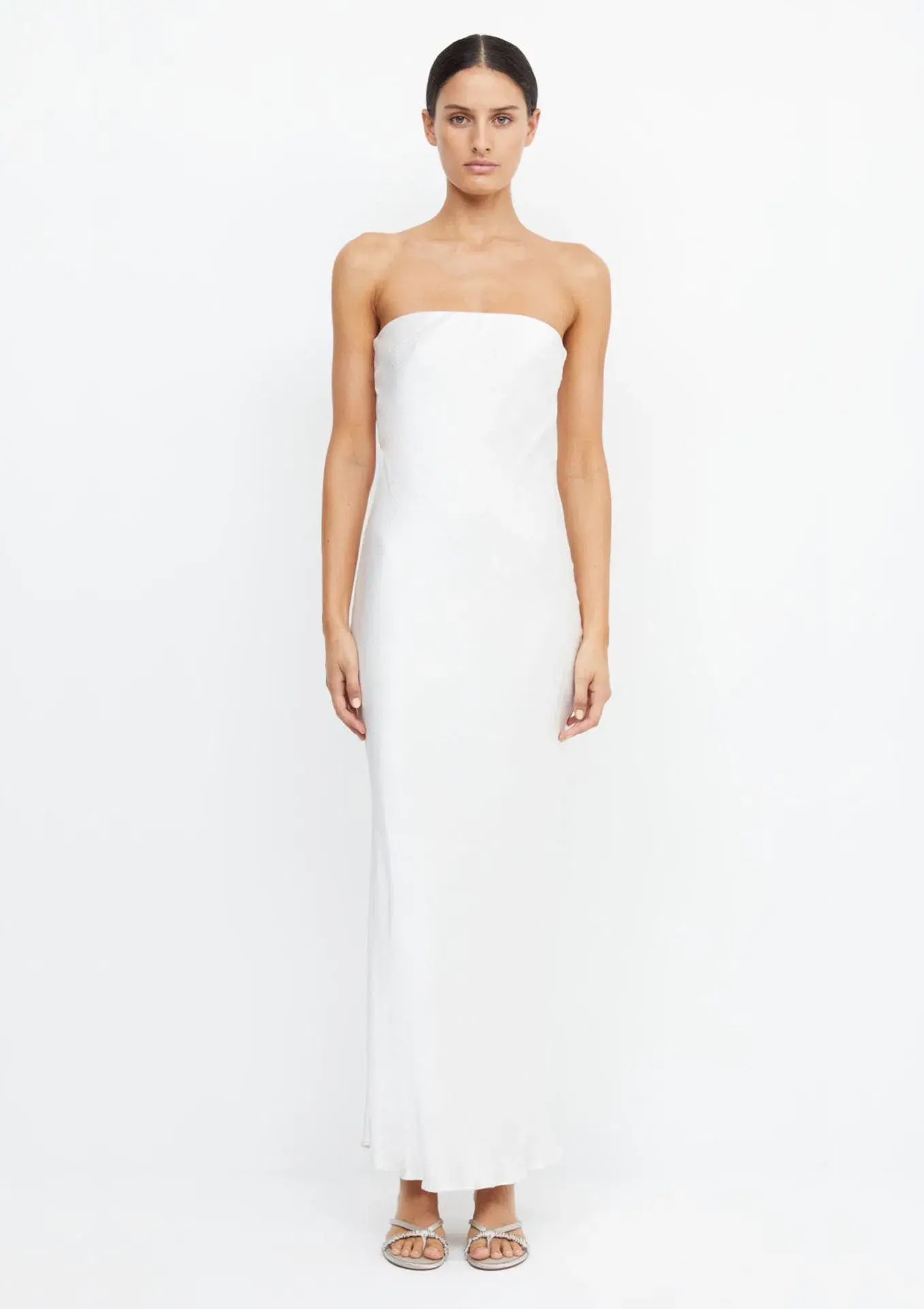 Bec & Bridge Moon Dance Strapless Maxi Dress in Ivory Size 8 - Image 1