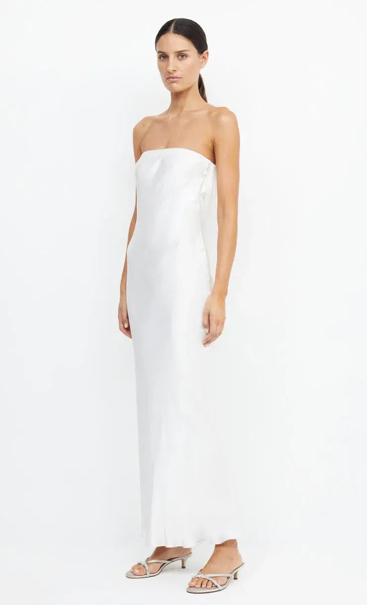 Bec & Bridge Moon Dance Strapless Maxi Dress in Ivory Size 8 - Image 2