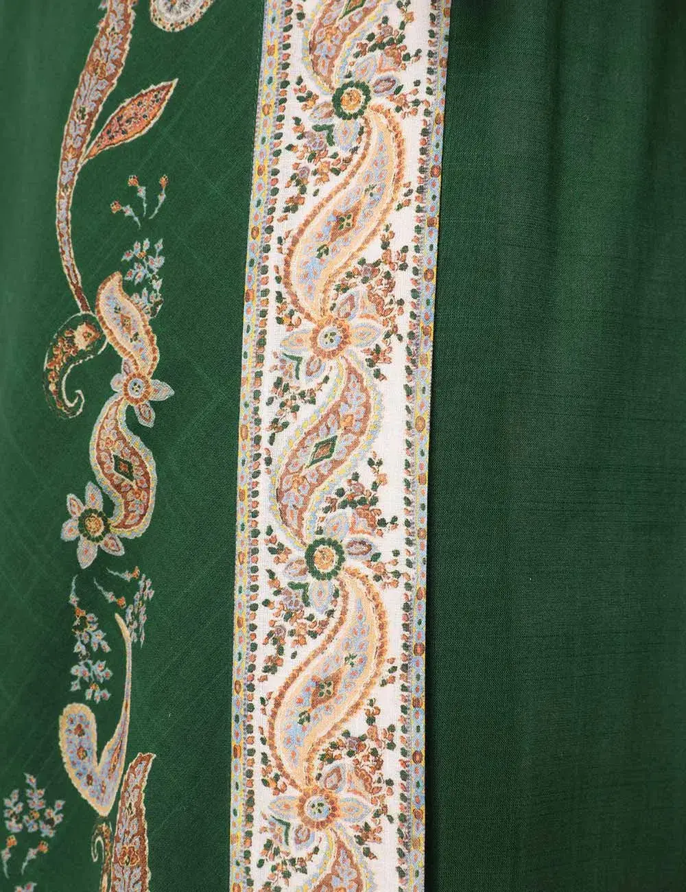 Zimmermann Devi Wrap Midi Dress in Emerald Paisley Size 1 / AU 10  - Image 4