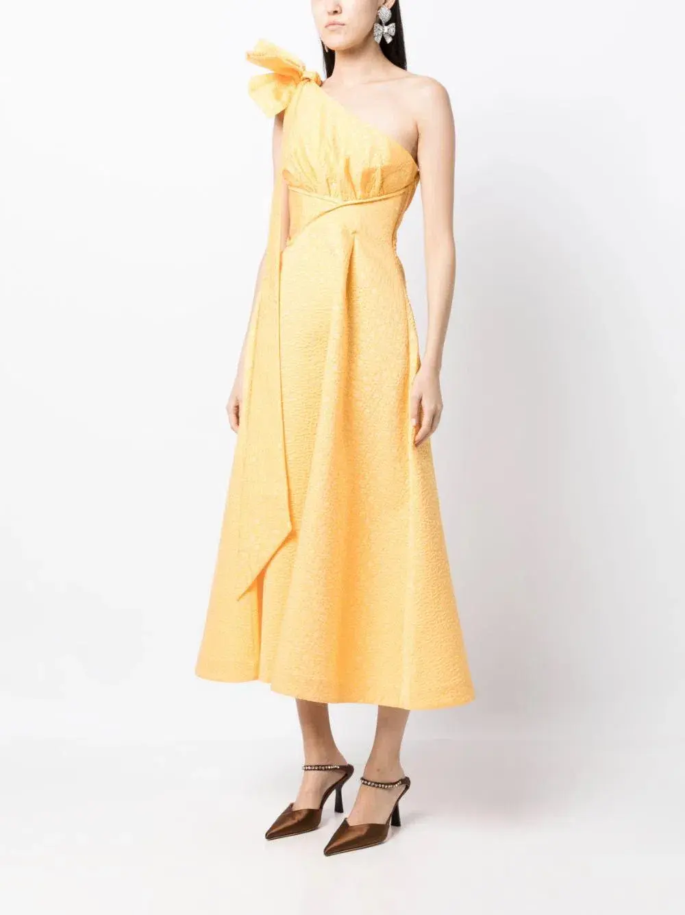 Rachel Gilbert Emiliano Midi Dress Lemondrop Size 2 / AU 10 - Image 2