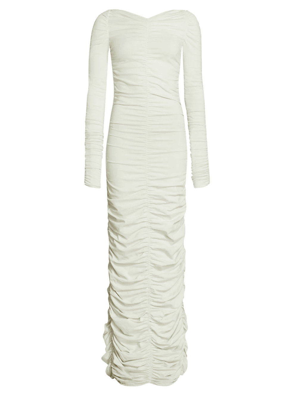 Khaite Lana Ruched Dress Ivory Size 8 - Image 6