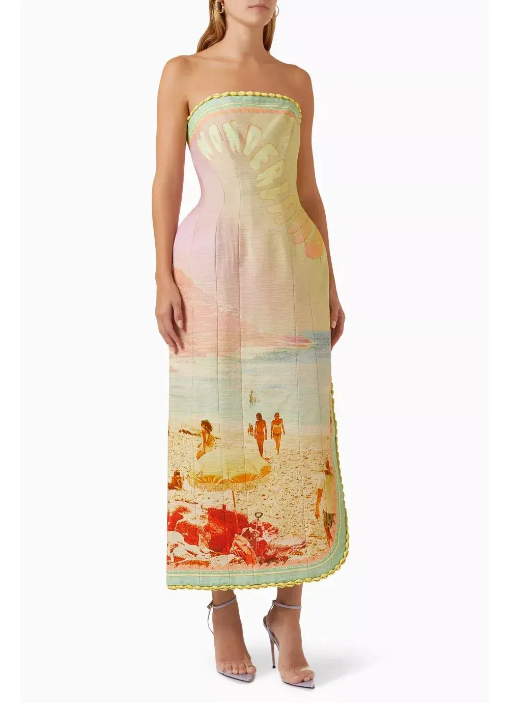 Zimmermann Coaster Structured Midi Dress in Poster Print Size 3/AU 14 - Image 2