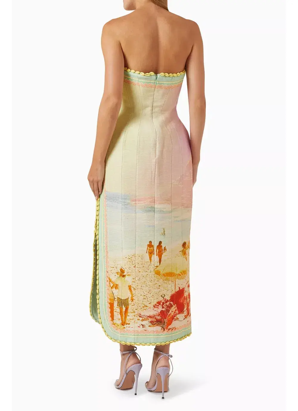 Zimmermann Coaster Structured Midi Dress in Poster Print Size 3/AU 14 - Image 3