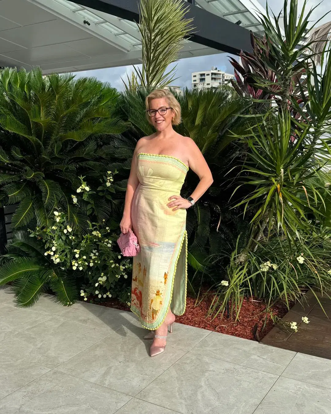 Zimmermann Coaster Structured Midi Dress in Poster Print Size 3/AU 14 for rent on The Volte - main image