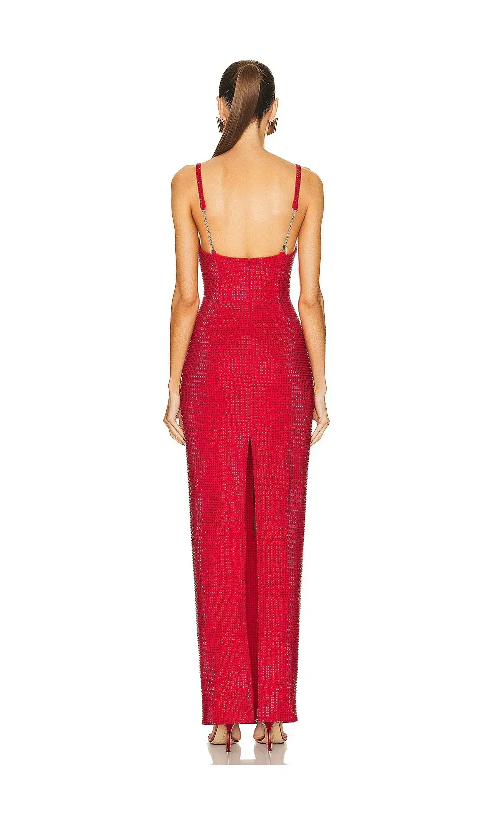 Area Crystal Embellished Gown Red Size 8 - Image 5