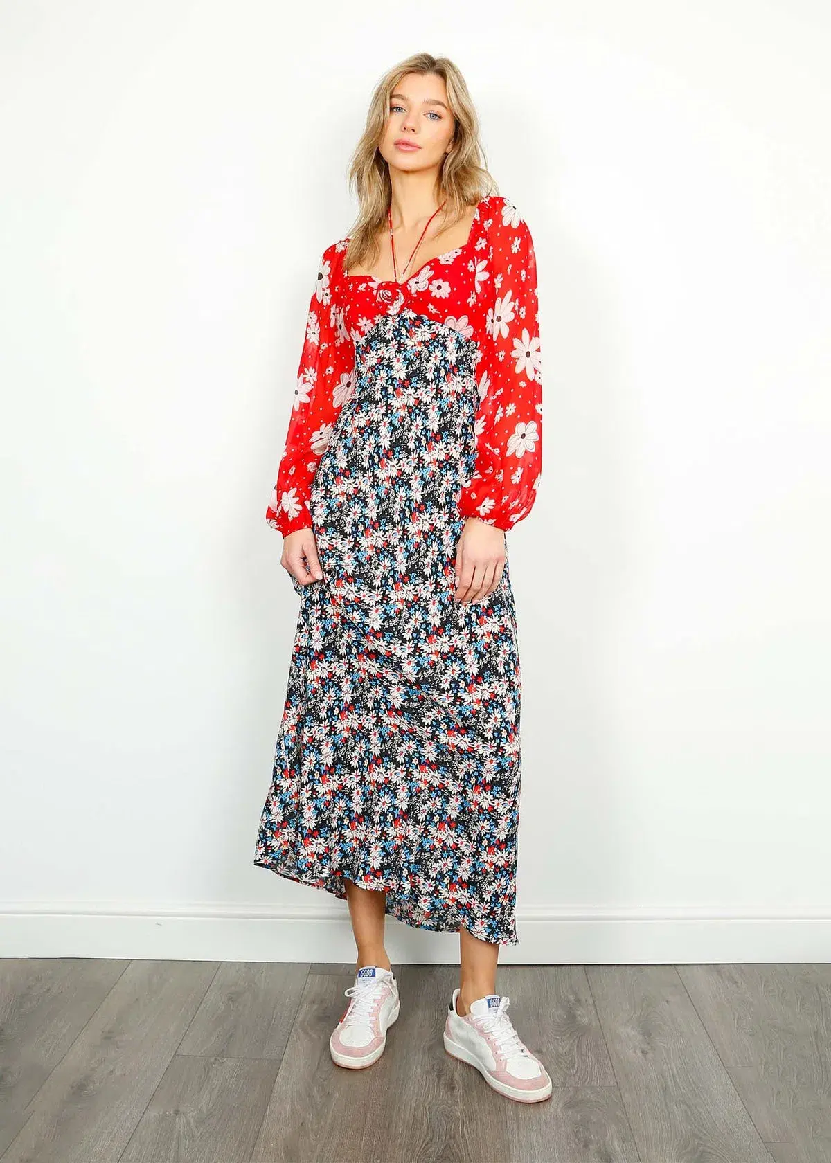 Rixo Jeanie Dress Multi Floral Size XXS / AU 6 - Image 1