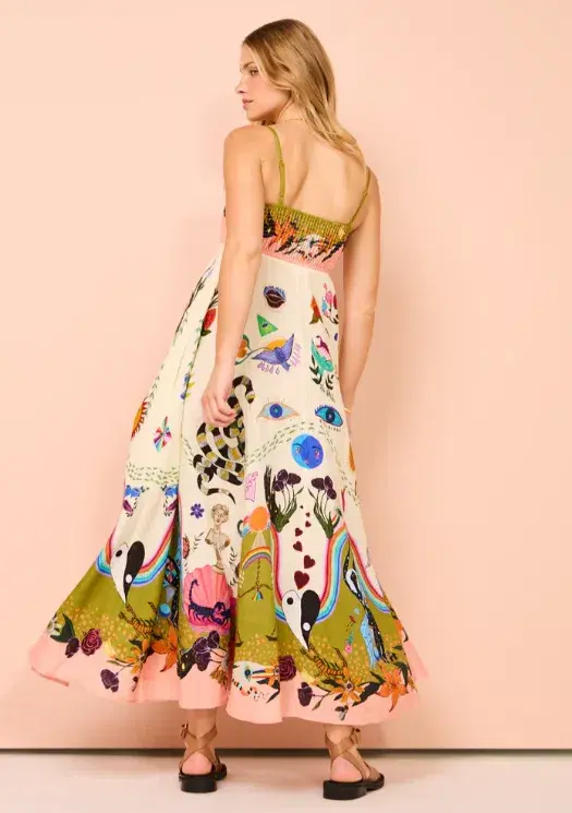 Alemais Evergreen Sundress In Multi Size 8 for rent on The Volte - main image