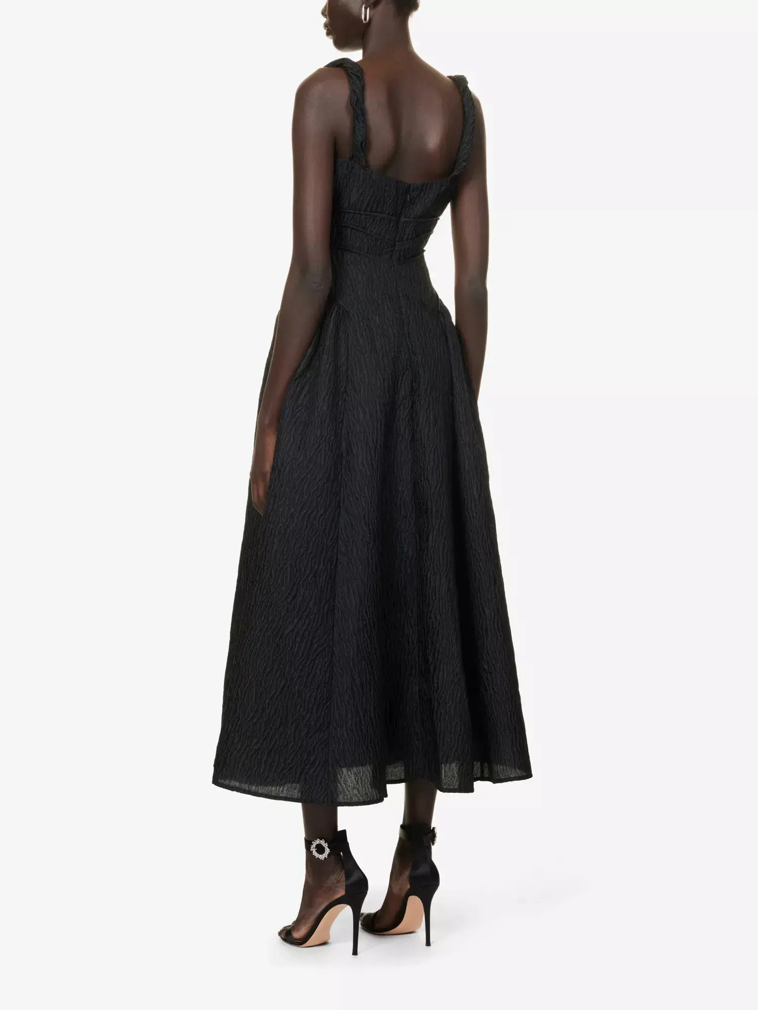 Rachel Gilbert Sophy Strap Midi Dress Black Size 1 / AU 8 - Image 3