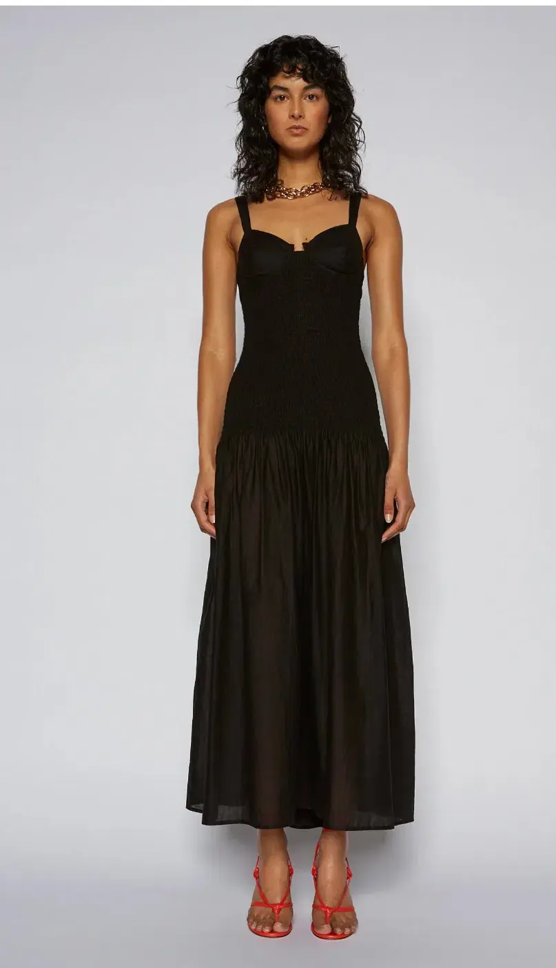 Scanlan Theodore Cotton Bralette Dress Black Size 0 / AU 6 for rent on The Volte - main image