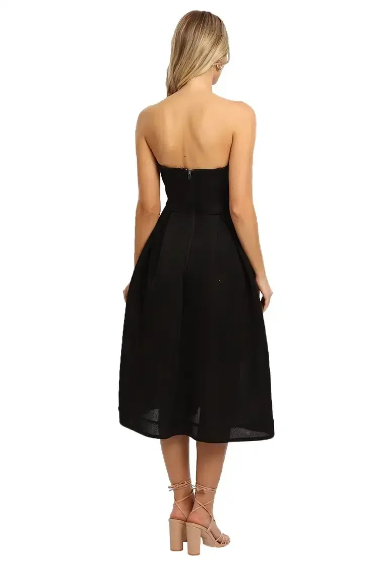 Nicholas Mesh Ball Gown Black Size 6 - Image 3