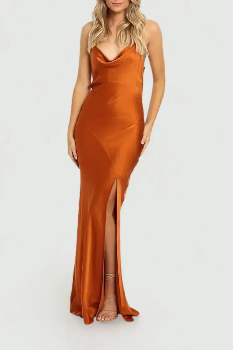 Nicholas Simone Dress in Copper Size 8 for rent on The Volte - main image
