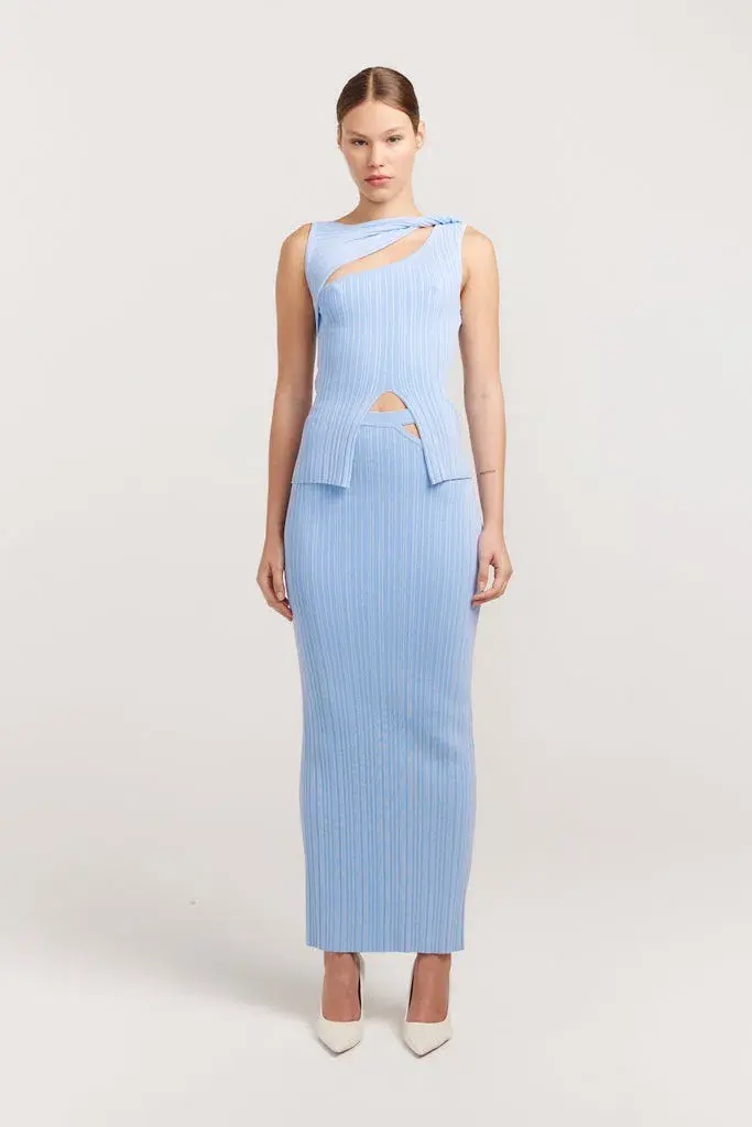 Henne Romee Knit Set Light Blue Size 8 - Image 1