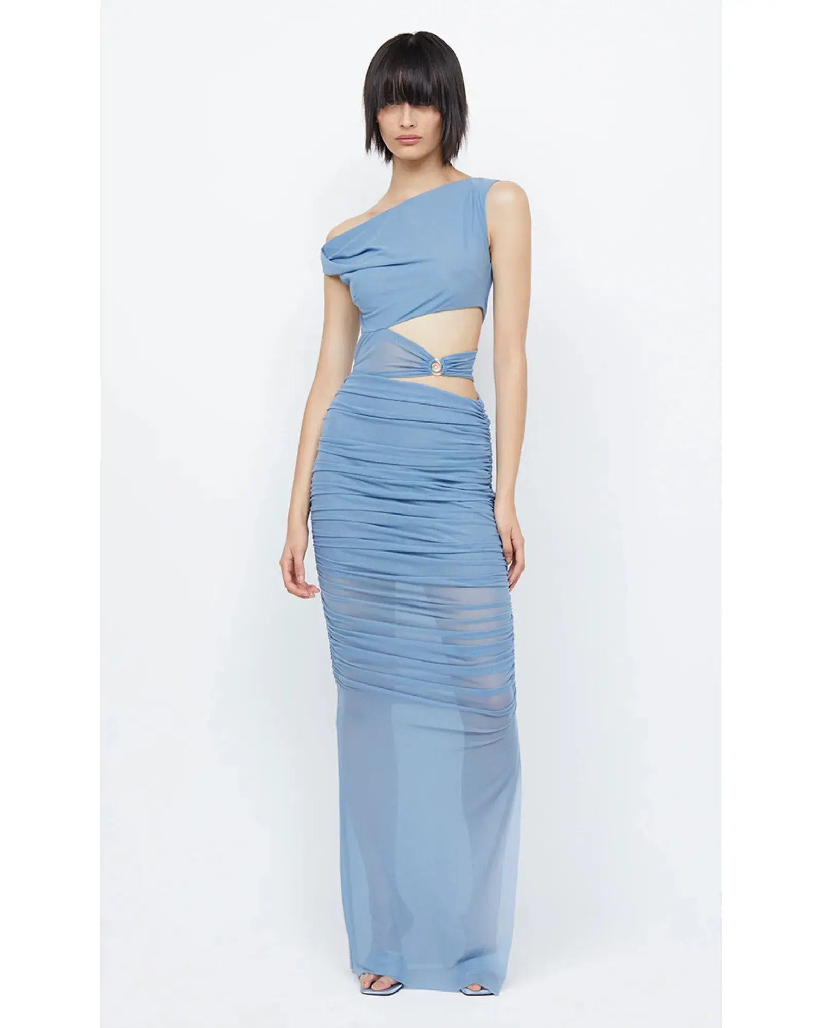 Bec & Bridge Whorl Asym Maxi Dress Meridian Blue Size AU 6 - Image 1