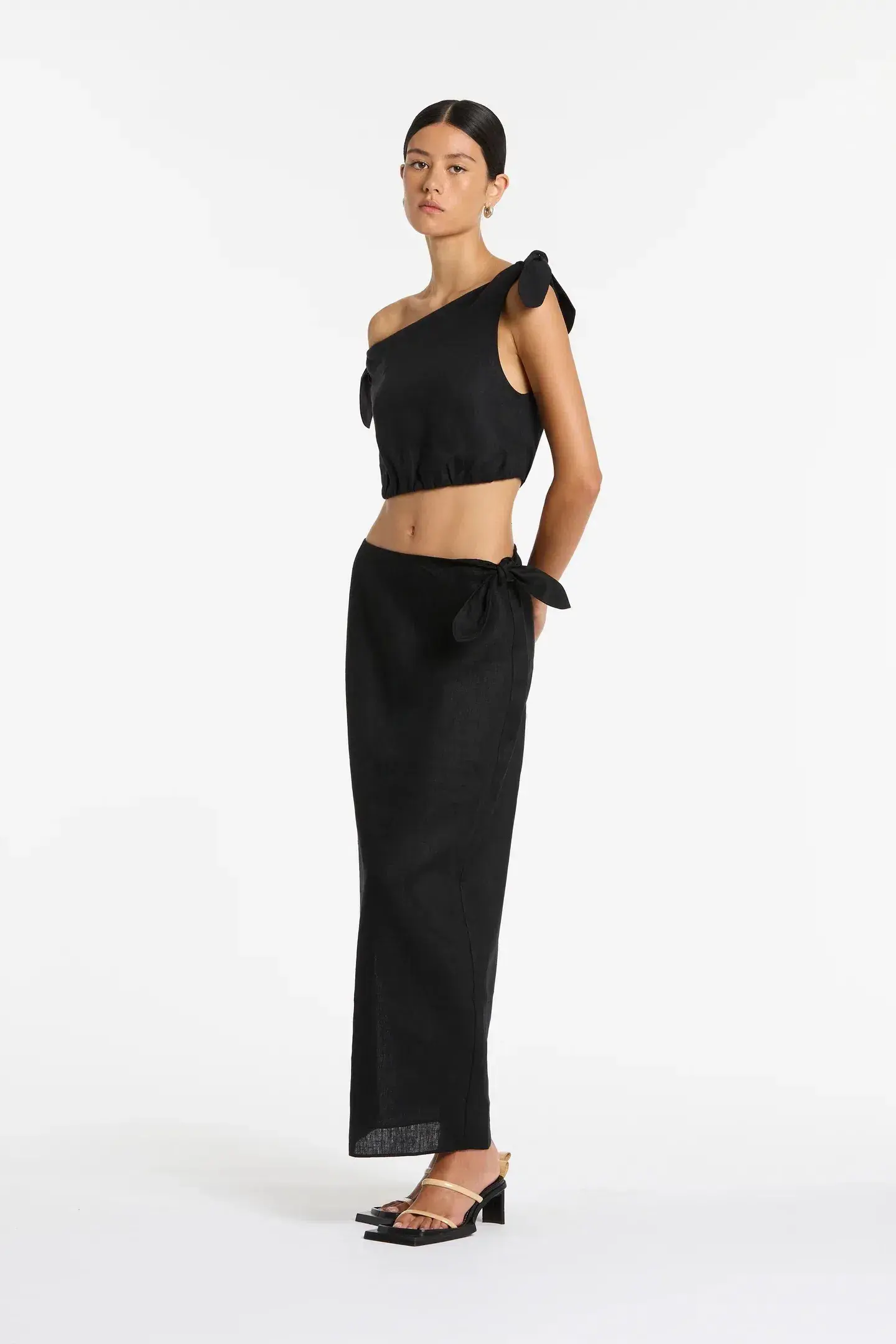 Sir the Label Bettina Top & Skirt Set Black Size 6  - Image 1