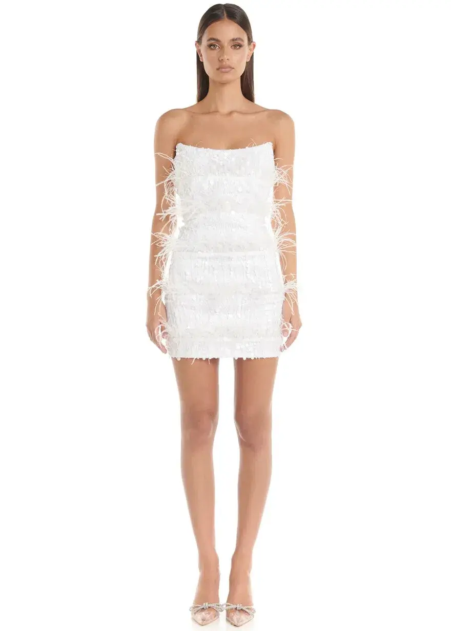 Eliya the Label Tiffany Dress White Size L/ AU 12 - Image 1