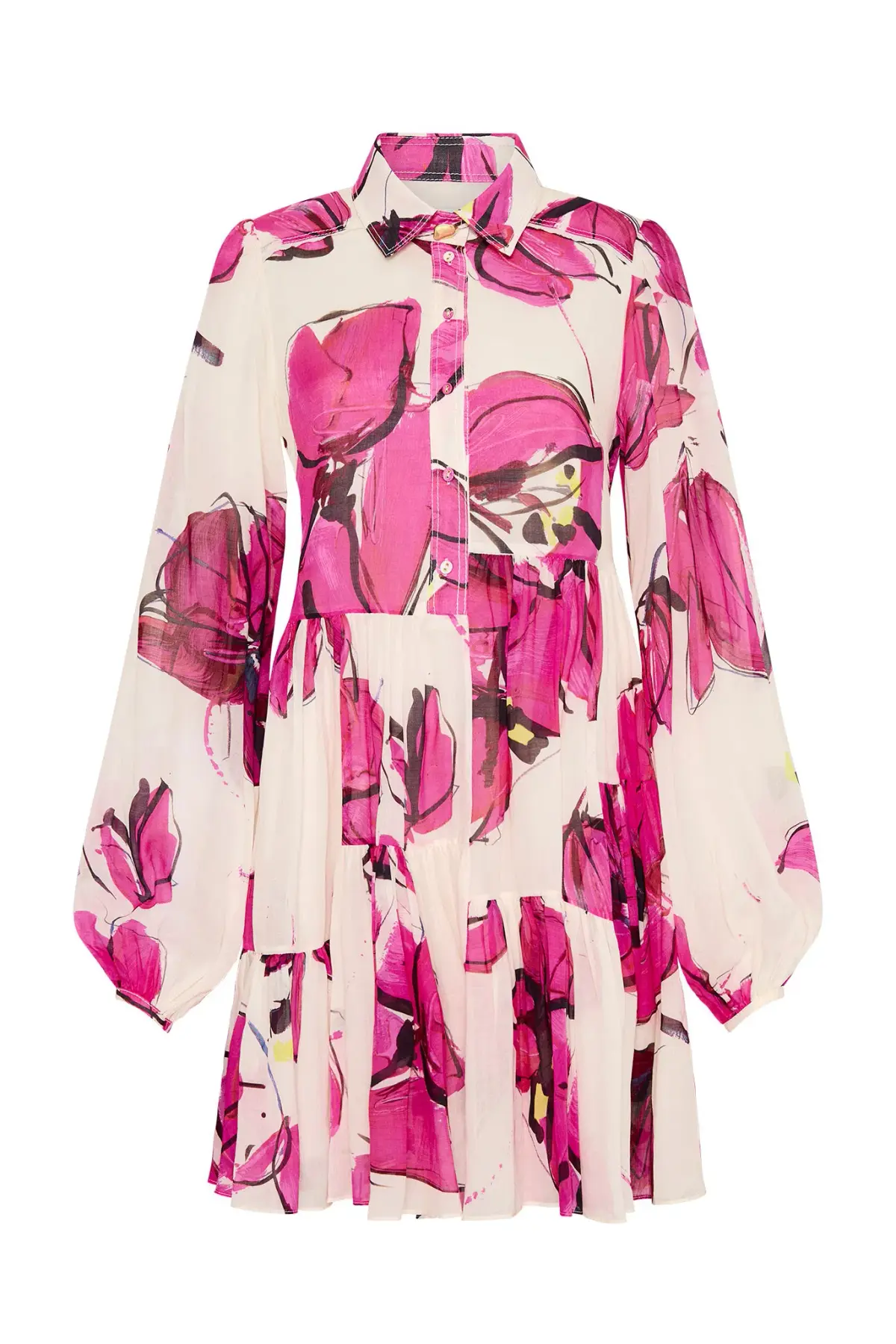 Aje Georgia Smock Mini Dress Floral Size 10 - Image 3