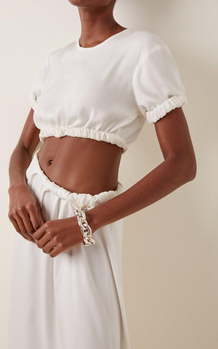 Christopher Esber Rolled T-Shirt Dress White Size 8 - Image 5