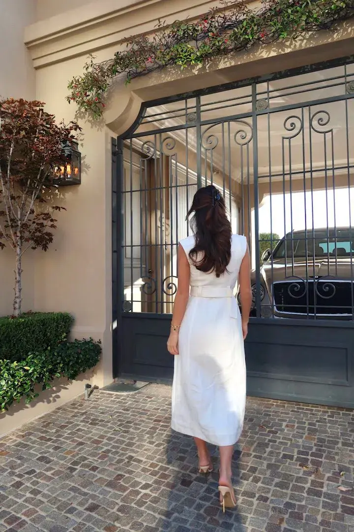 Aje Celine Utility Midi Dress Ivory Size 4 - Image 3