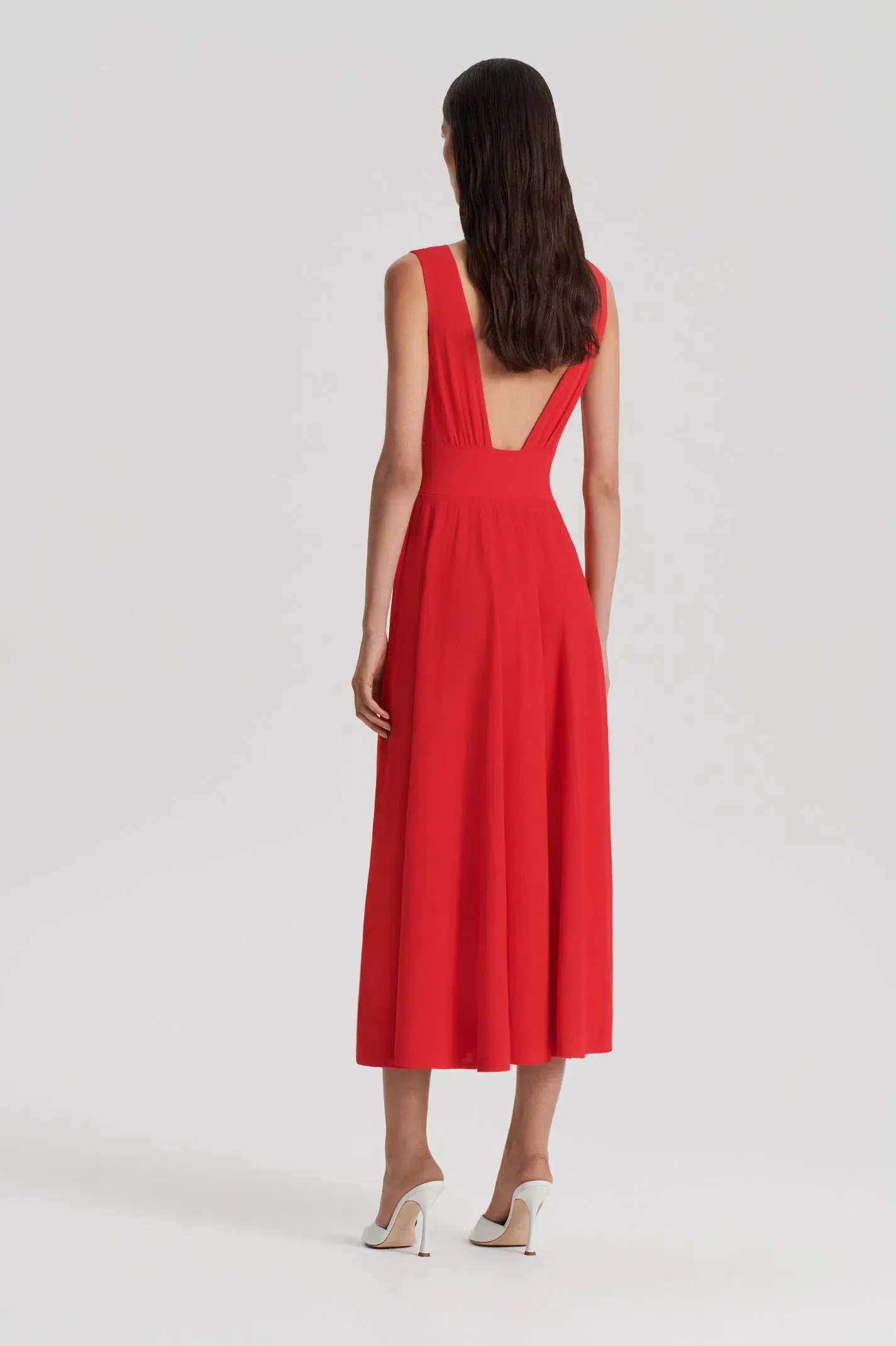 Scanlan Theodore Soft Jersey Dress Red Size XS/ AU 6 - Image 3