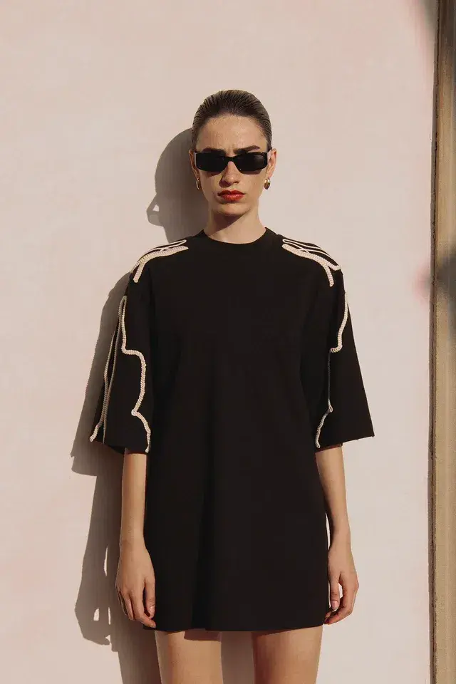 Camilla and Marc Lanza Tee Dress Black Size 8 - Image 6