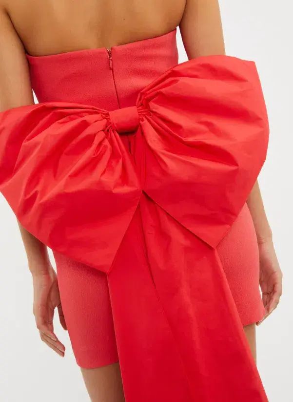 Rebecca Vallance Bon Ami Strapless Mini Dress Tangerine Size 8 - Image 3