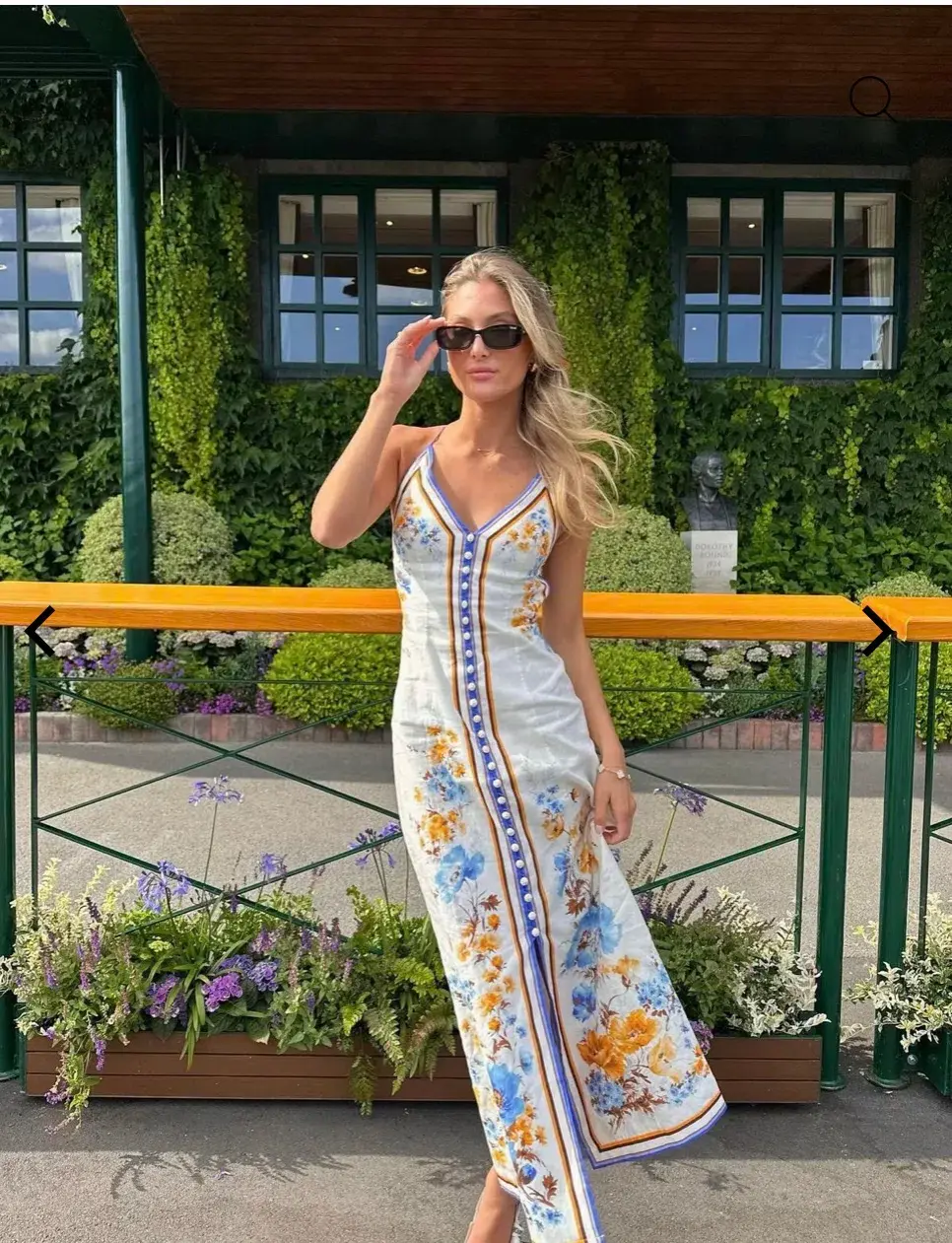 Zimmermann Halcyon Slip Midi Dress Orange Blue Floral Size 0 / AU 8 for rent on The Volte - main image