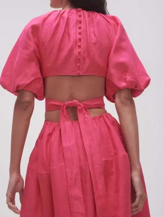 Aje Mimosa Cutout Midi Dress Hot Pink Size 16 - Image 4