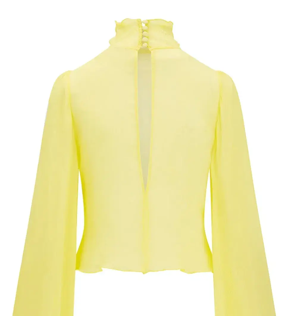 Rat & Boa Lulema Blouse Lemon Yellow Size XL / AU 14 - Image 5