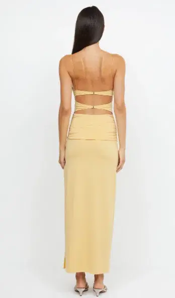 Bec & Bridge Montana Twist Maxi Dress Yellow Size 8 - Image 2