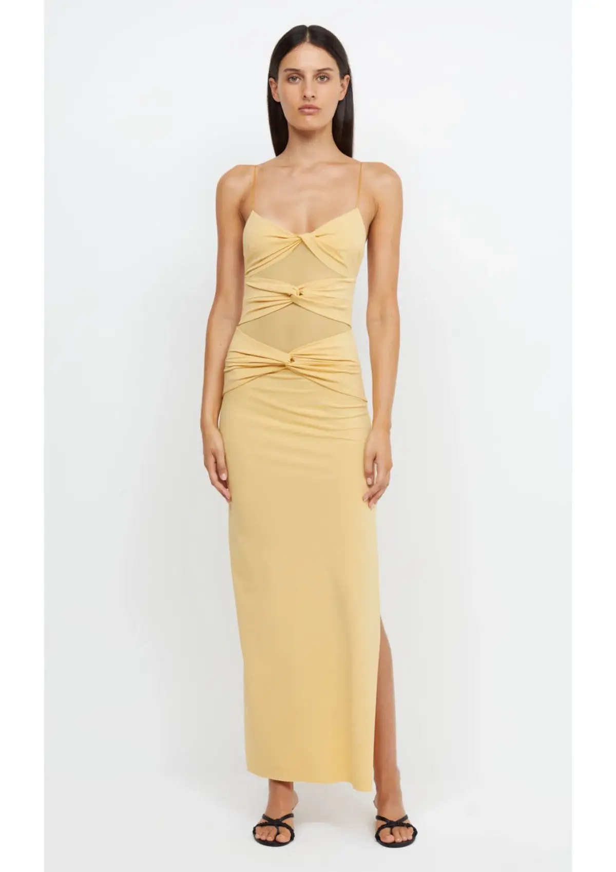 Bec & Bridge Montana Twist Maxi Dress Yellow Size 8 - Image 1