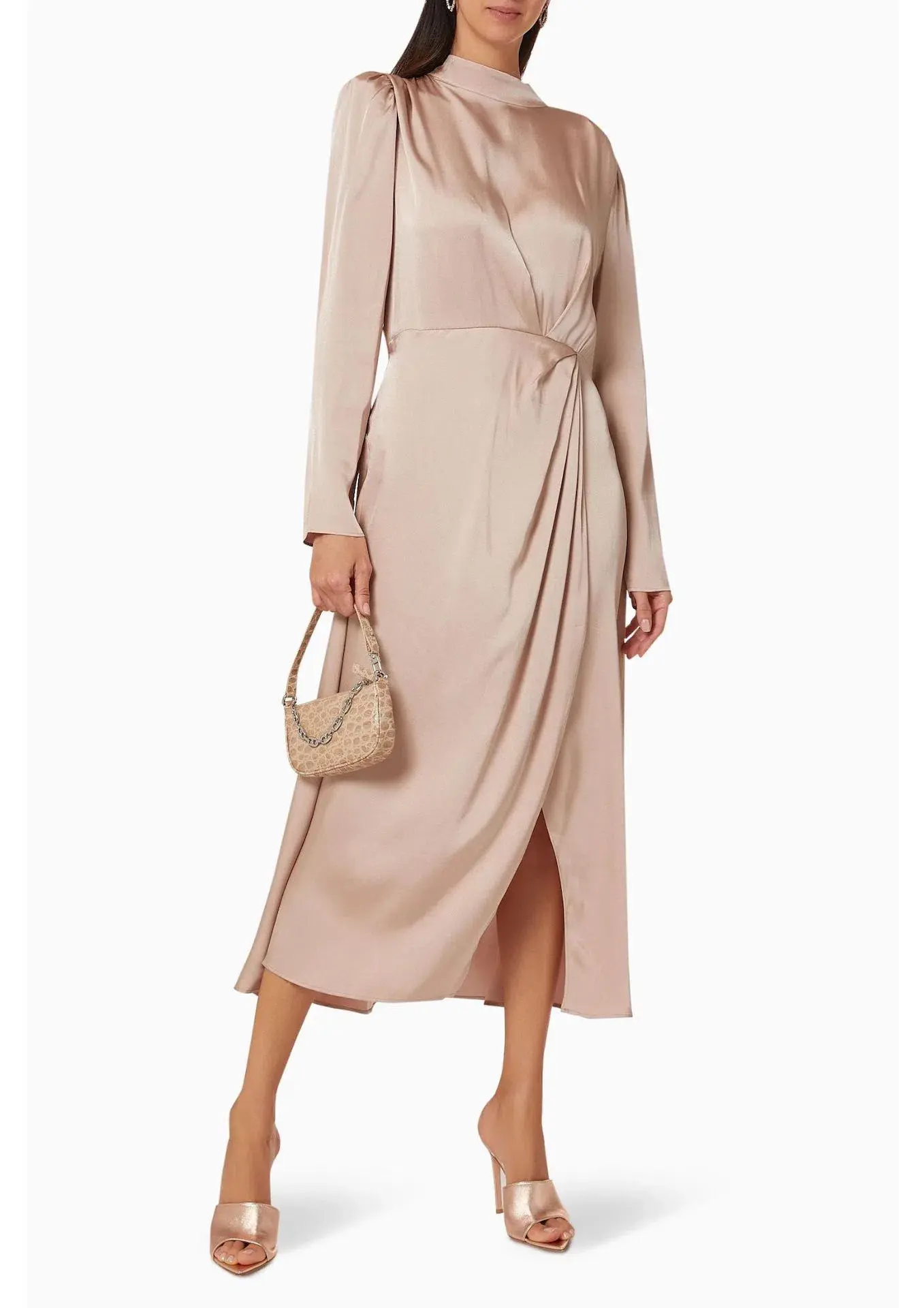 Anine Bing Kim Silk Dress Beige Size S / AU 8 - Image 1