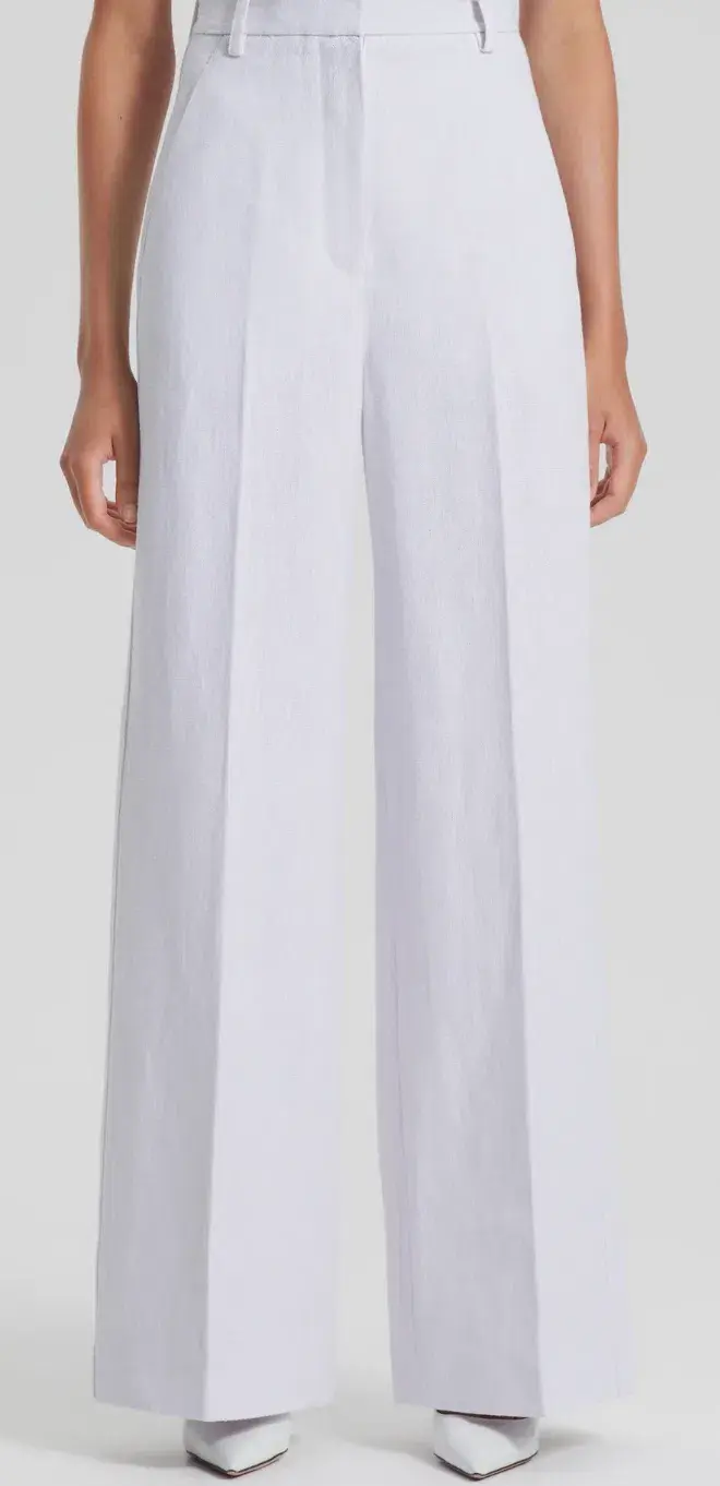 Scanlan Theodore Linen Drape Leg Trouser in Tinted Grey Size AU 10 - Image 2