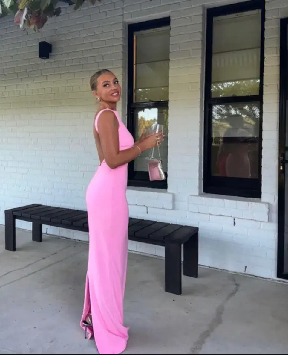 Effie Kats Verona Gown Pink Size 10 for rent on The Volte - main image