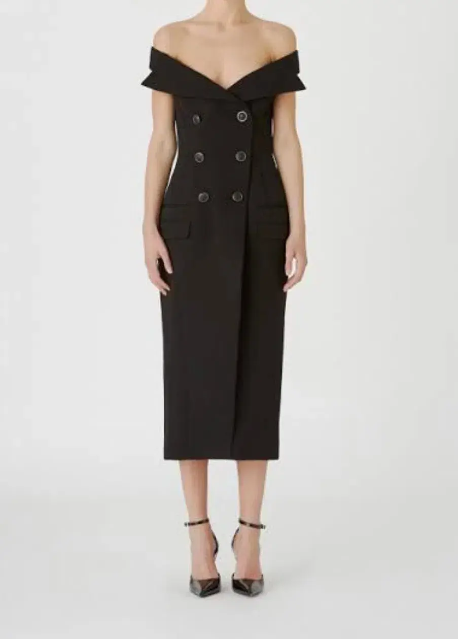 Camilla and Marc Ames Midi Dress Black Size 10 for rent on The Volte - main image