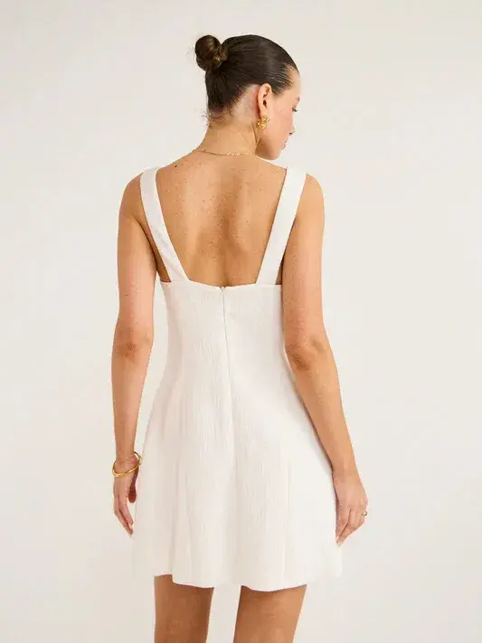 Anna Quan Riona Mini Dress Cream Size 8 - Image 3