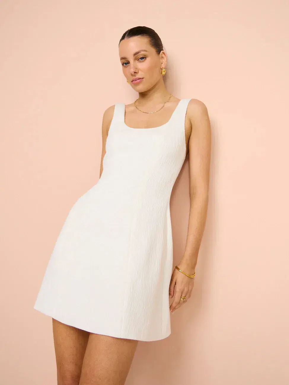Anna Quan Riona Mini Dress Cream Size 8 - Image 1